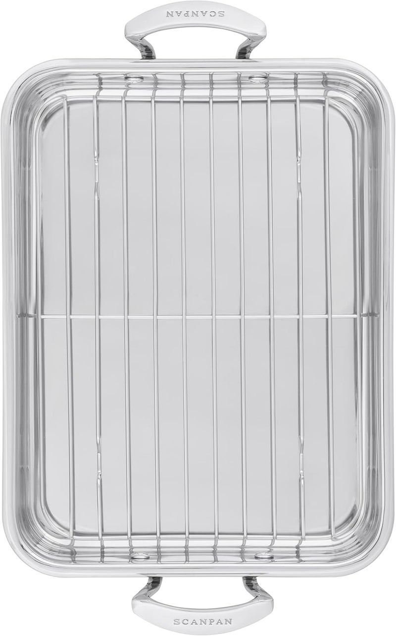 SCANPAN Impact Roasting Pan with Rack, 4.5 Liters - Image 3